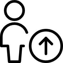 Single Neutral Actions Upload Icon from Ultimate Light Set