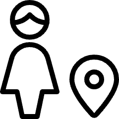 Single Woman Actions Location Icon from Ultimate Light Set