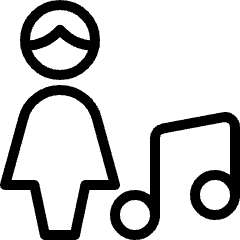 Single Woman Actions Music Icon from Ultimate Light Set