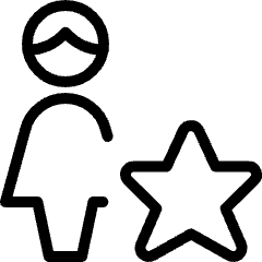 Single Woman Actions Star Icon from Ultimate Light Set