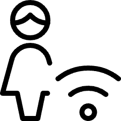 Single Woman Actions Wifi Icon from Ultimate Light Set