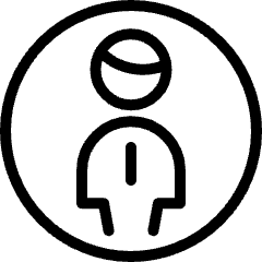 Single Man Circle Icon from Ultimate Light Set