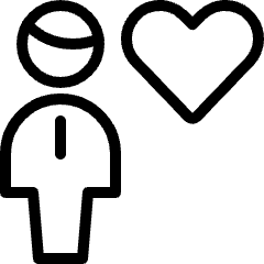 Single Man Heart Icon from Ultimate Light Set