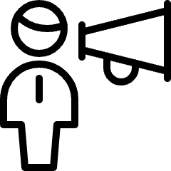 Single Man Megaphone Icon from Ultimate Light Set