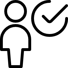 Single Neutral Check Icon from Ultimate Light Set