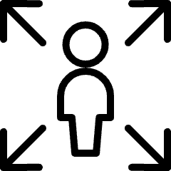 Single Neutral Expand Icon from Ultimate Light Set