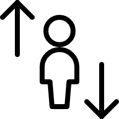 Single Neutral Up Down Icon from Ultimate Light Set