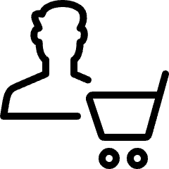 Single Man Actions Cart Icon from Ultimate Light Set