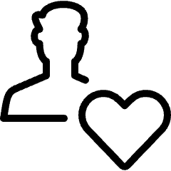 Single Man Actions Heart Icon from Ultimate Light Set