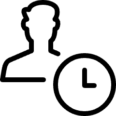 Single Man Actions Time Icon from Ultimate Light Set