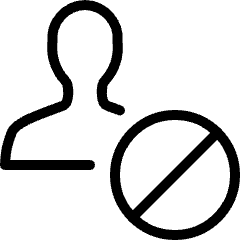 Single Neutral Actions Block Icon from Ultimate Light Set