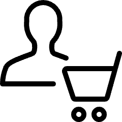Single Neutral Actions Cart Icon from Ultimate Light Set