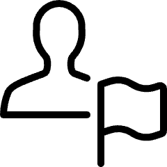 Single Neutral Actions Flag Icon from Ultimate Light Set