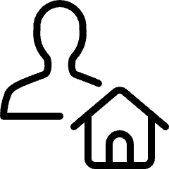 Single Neutral Actions Home Icon from Ultimate Light Set