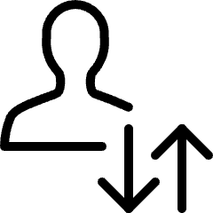 Single Neutral Actions Up Down Icon from Ultimate Light Set