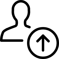 Single Neutral Actions Upload Icon from Ultimate Light Set