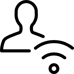 Single Neutral Actions Wifi Icon from Ultimate Light Set