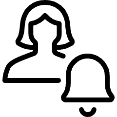 Single Woman Actions Alarm Icon from Ultimate Light Set