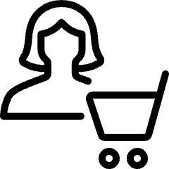 Single Woman Actions Cart Icon from Ultimate Light Set