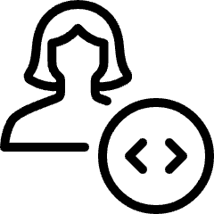 Single Woman Actions Coding Icon from Ultimate Light Set