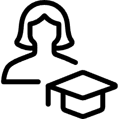 Single Woman Actions Graduate Icon from Ultimate Light Set