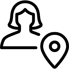 Single Woman Actions Location Icon from Ultimate Light Set