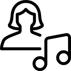 Single Woman Actions Music Icon from Ultimate Light Set