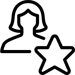 Single Woman Actions Star Icon from Ultimate Light Set