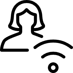 Single Woman Actions Wifi Icon from Ultimate Light Set