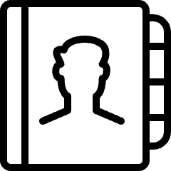 Single Man Phone Book Icon from Ultimate Light Set