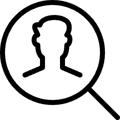 Single Man Search Icon from Ultimate Light Set