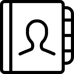 Single Neutral Phone Book Icon from Ultimate Light Set