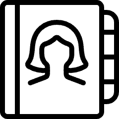 Single Woman Phone Book Icon from Ultimate Light Set