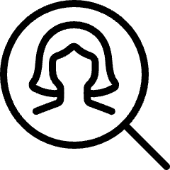 Single Woman Search Icon from Ultimate Light Set