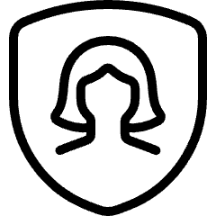 Single Woman Shield Icon from Ultimate Light Set