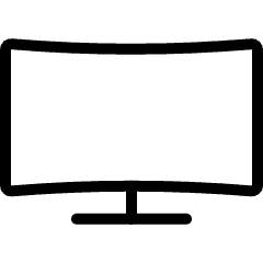 Modern Tv Curvy Edge Icon from Ultimate Light Set