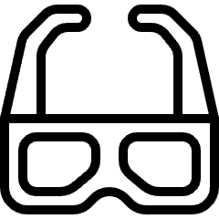 Movies 3 D Glasses Icon from Ultimate Light Set