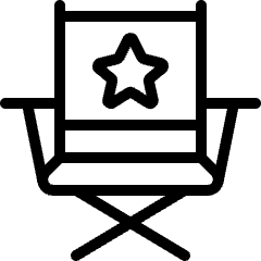 Movies Director Chair Icon from Ultimate Light Set