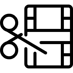 Video Edit Cut Icon from Ultimate Light Set