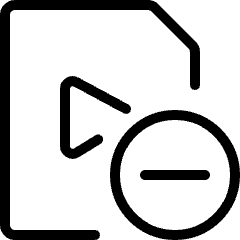 Video File Subtract Icon from Ultimate Light Set