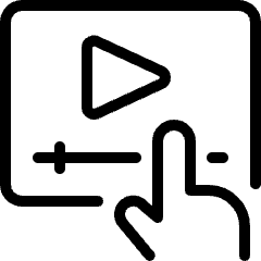 Video Player Adjust Finger Icon from Ultimate Light Set