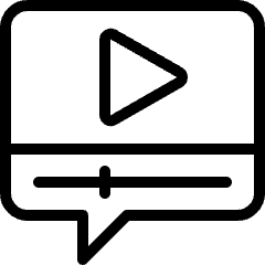 Video Player Subtitle Icon from Ultimate Light Set