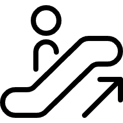 Escalator Ascend Person Icon from Ultimate Light Set