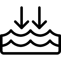 Natural Disaster Water Level Fall Icon from Ultimate Light Set