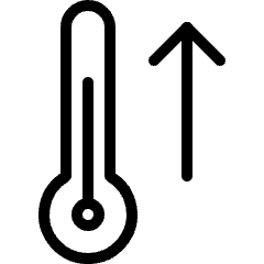 Temperature Thermometer Up Icon from Ultimate Light Set