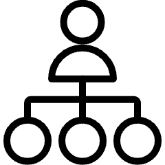 Human Resources Hierarchy Icon from Ultimate Light Set