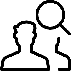 Human Resources Search Men Icon from Ultimate Light Set