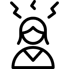 User Woman Stress Icon from Ultimate Light Set