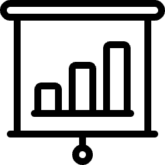 Presentation Projector Screen Bars Icon from Ultimate Light Set