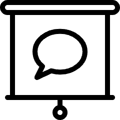 Presentation Projector Screen Chat Icon from Ultimate Light Set